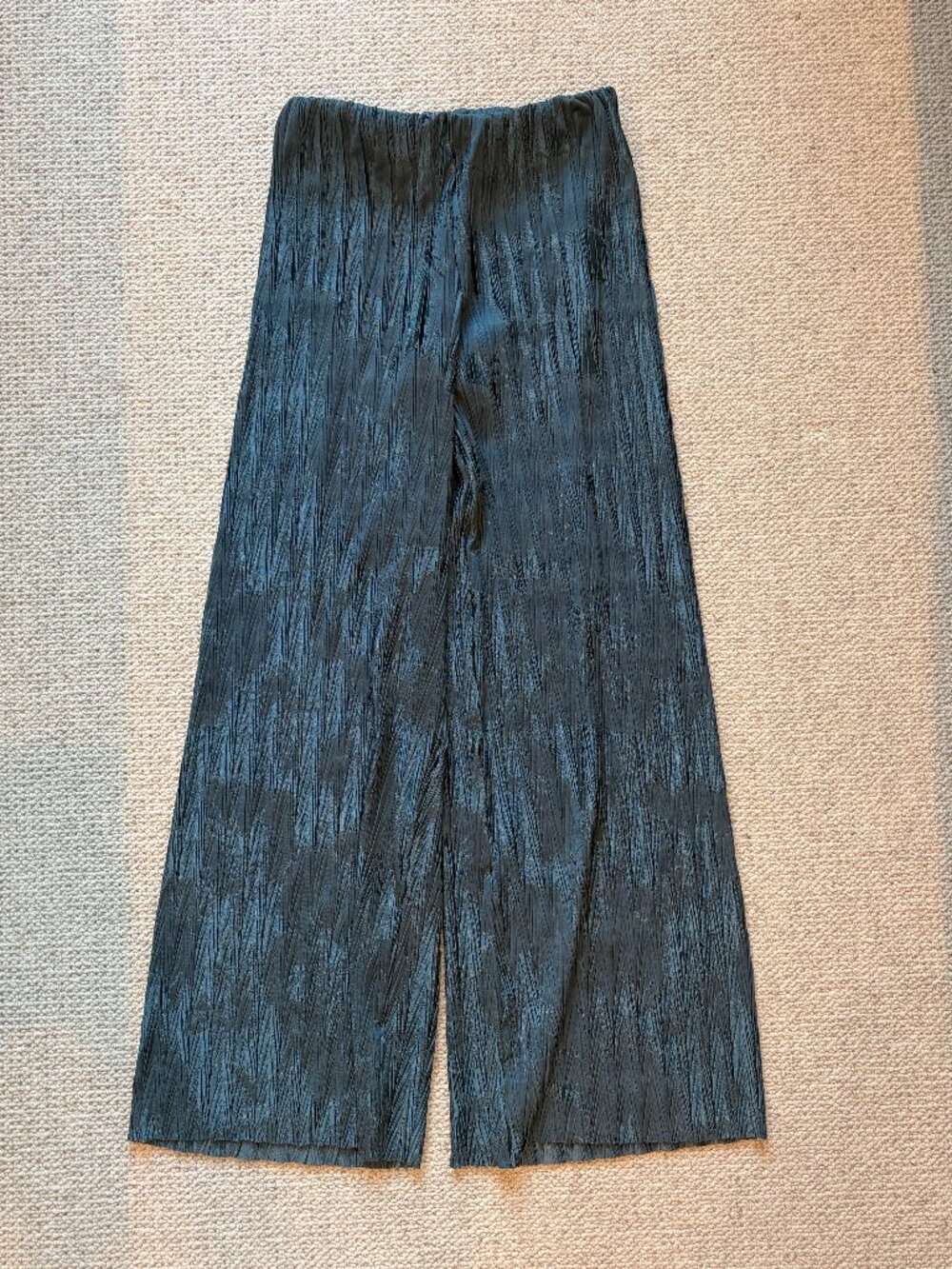 NWT Maeve Anthropologie Navy Textured Pleated Wide Leg Pants XS